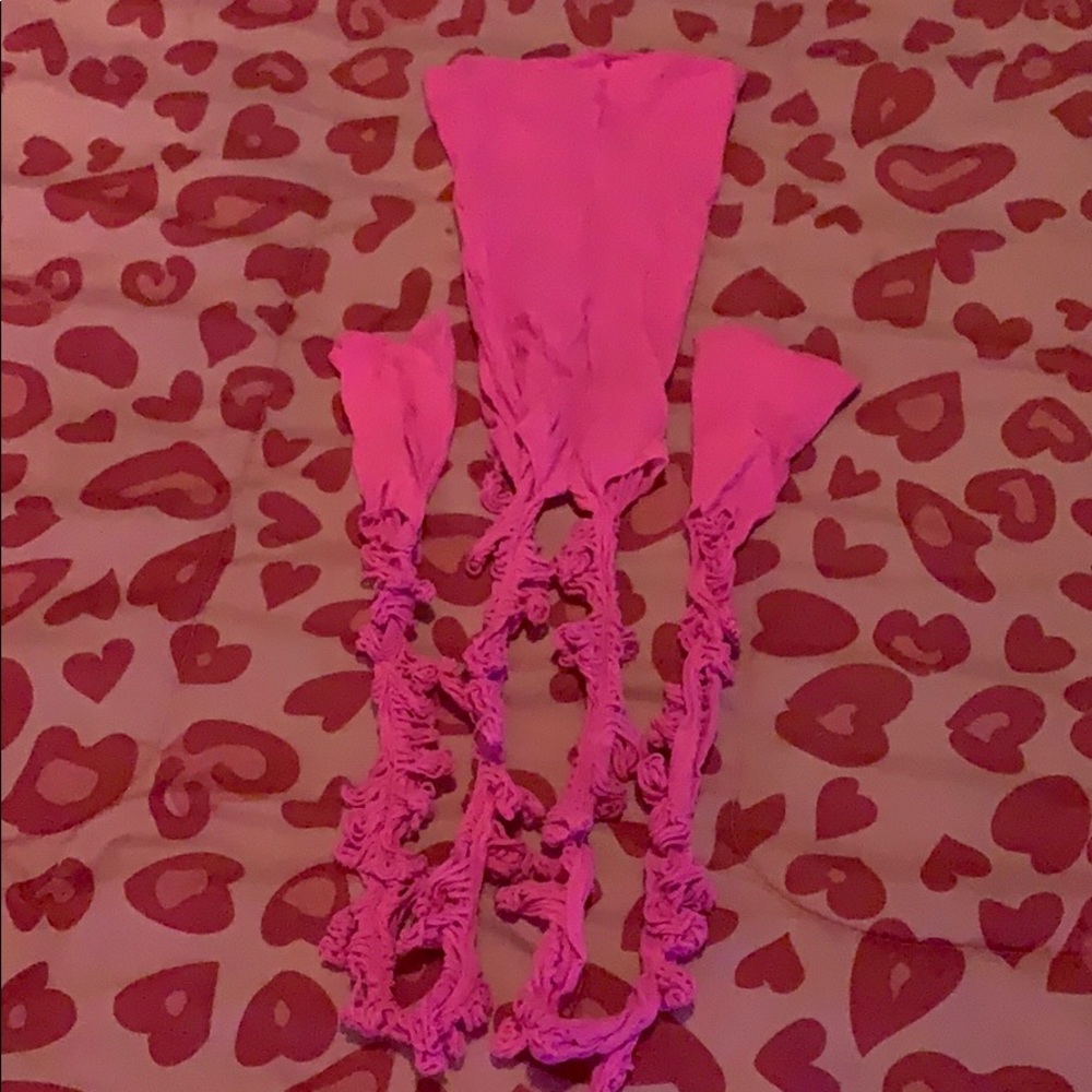 Neon pink dance leggings stockings - Picture 4 of 6